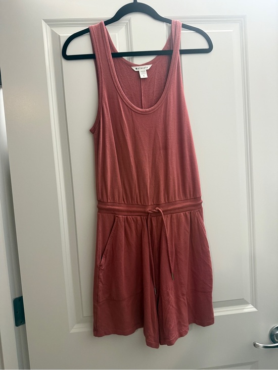 Athleta Dresses & Skirts - Athleta Dusty Rose Sleeveless Drawstring Romper